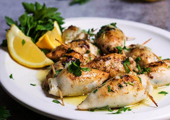 Calamari With Lemon Butter Sauce